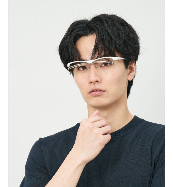  「ウェリントン型 メガネ(跳ね上げ式) ズレ落ち防止 伊達メガネ 度付きメガネ ｜FLIP UP  レンズ交換券付」|メガネ|