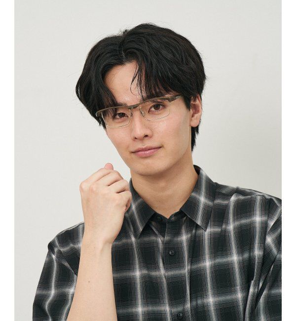  「ウェリントン型 メガネ(跳ね上げ式) ズレ落ち防止 伊達メガネ 度付きメガネ ｜FLIP UP  レンズ交換券付」|メガネ|