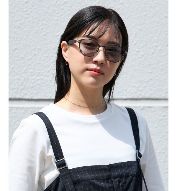  「SUNCUTGlasses/UV100%CUT サングラス レザー調 ラバーテンプル 紫外線対策 UV対策 UVカット ズレ落ち防止」|サングラス|ブラック系その他