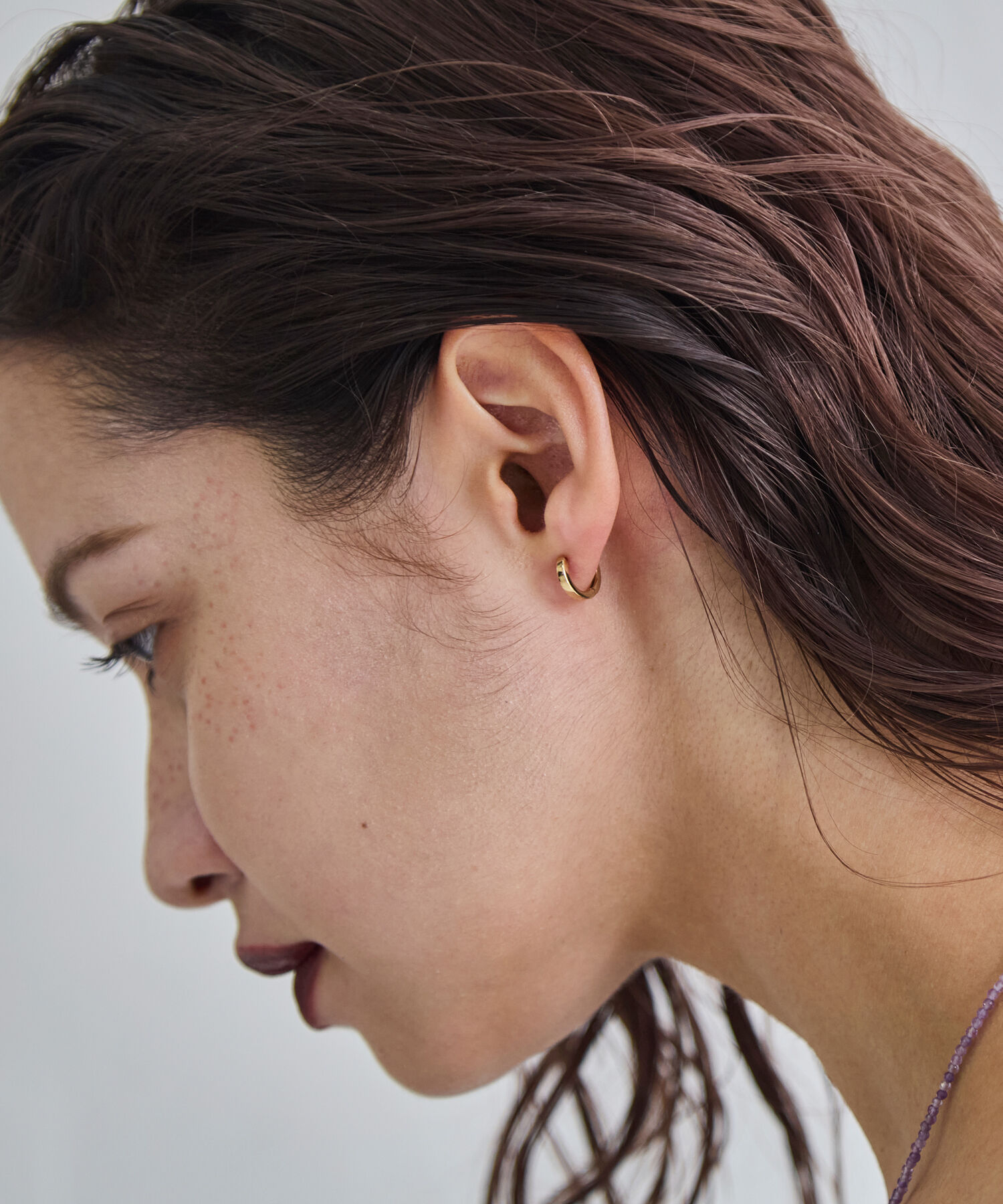 JUPITER「【シリーズ累計販売 2000点突破！】【K10】ストレートフープピアス/ユニセックス/ゴールド」|ピアス|