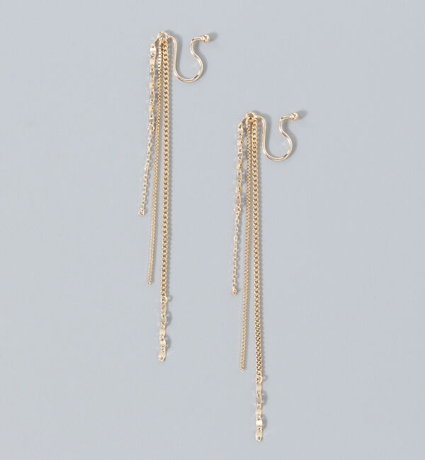 JUPITER「【K10】チェーンデザインイヤリング」|イヤリング|ゴールド