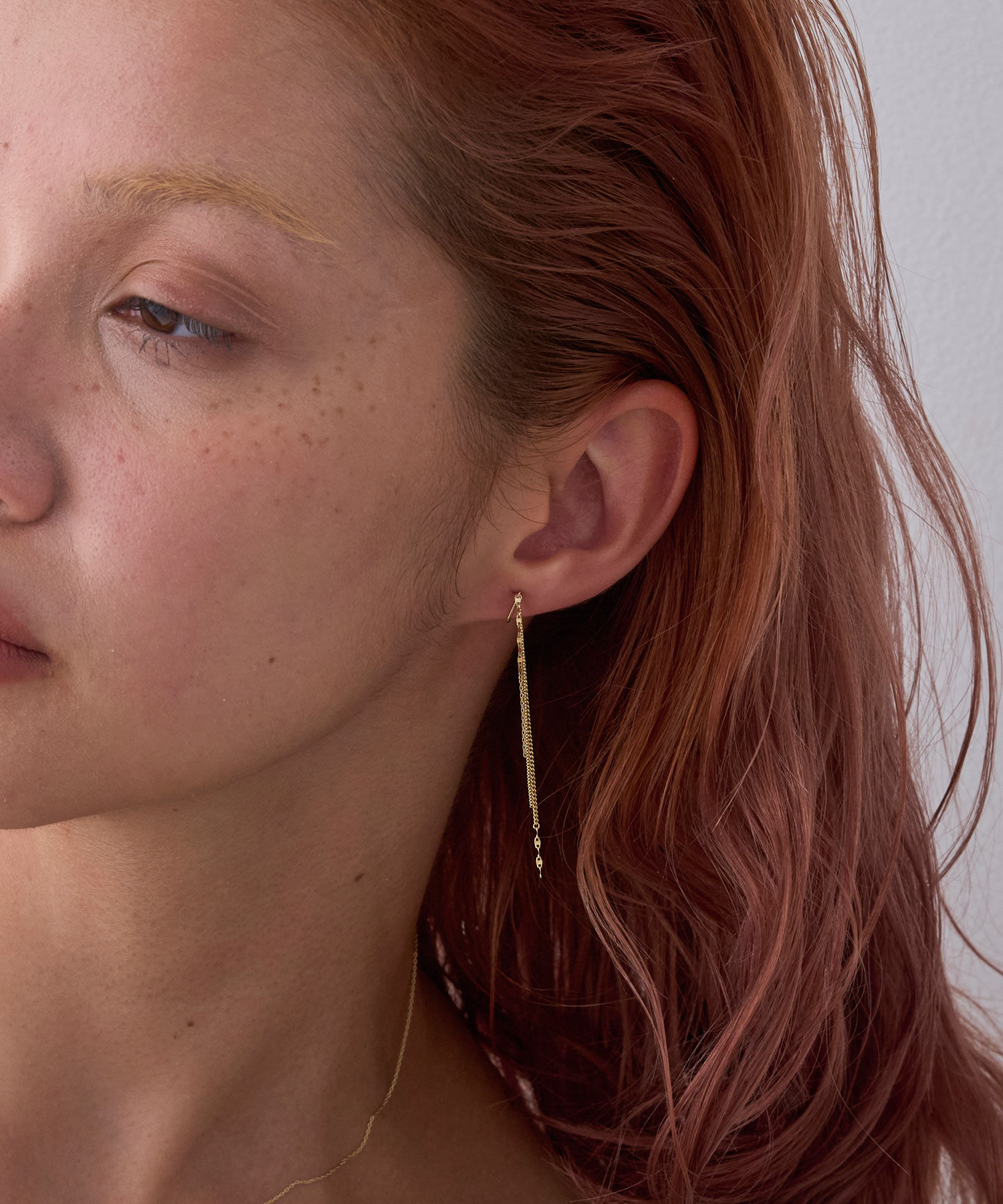 JUPITER「【K10】チェーンデザインイヤリング」|イヤリング|