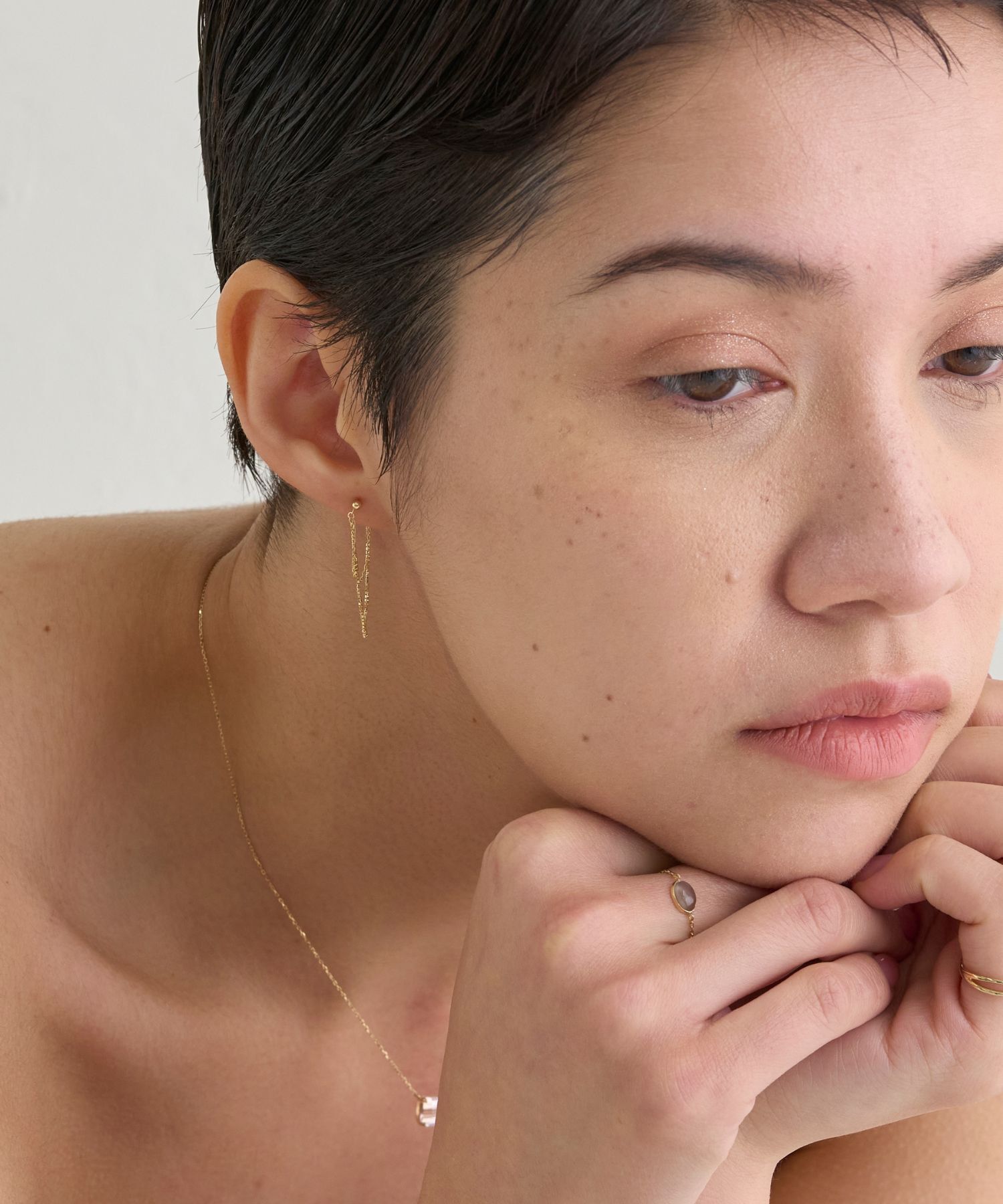 JUPITER「【K10】チェーンフープピアス」|ピアス|