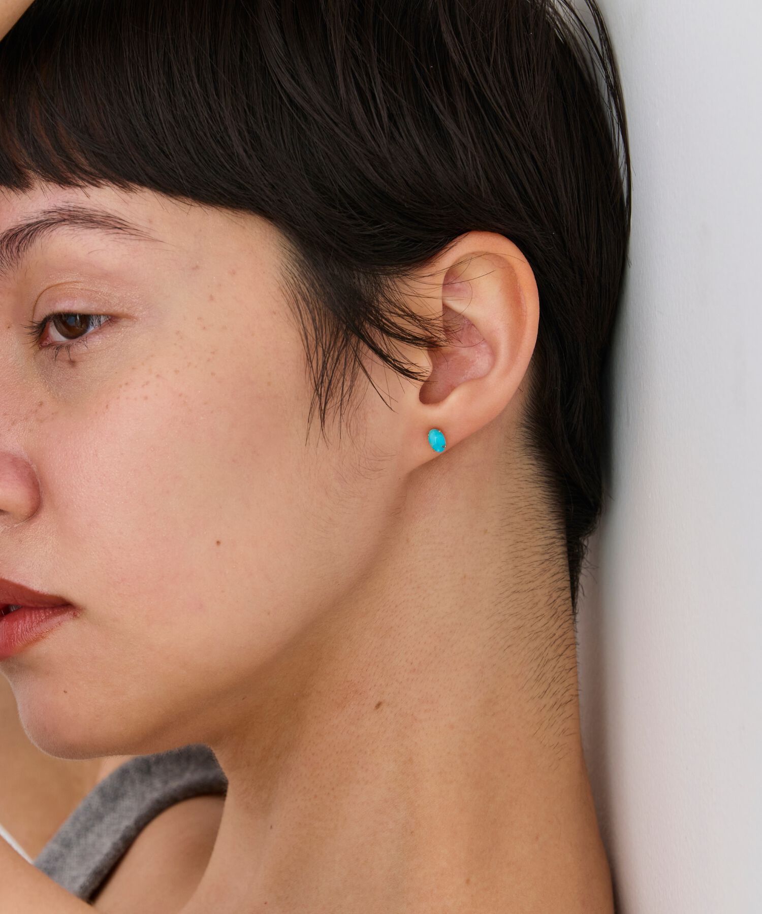 JUPITER「【K10】シャーベットカラー天然石ピアス/ターコイズ」|ピアス|