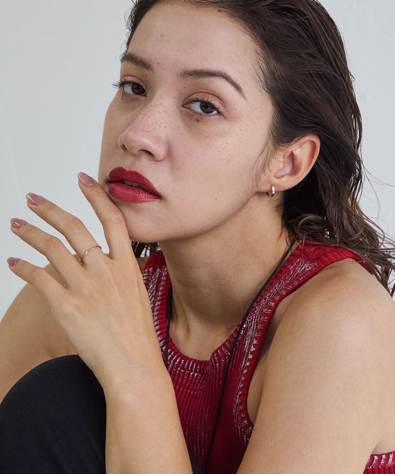 JUPITER「【シリーズ累計販売 2000点突破！】【K10】ストレートフープピアス/片耳/ ユニセックス/シルバー」|ピアス|