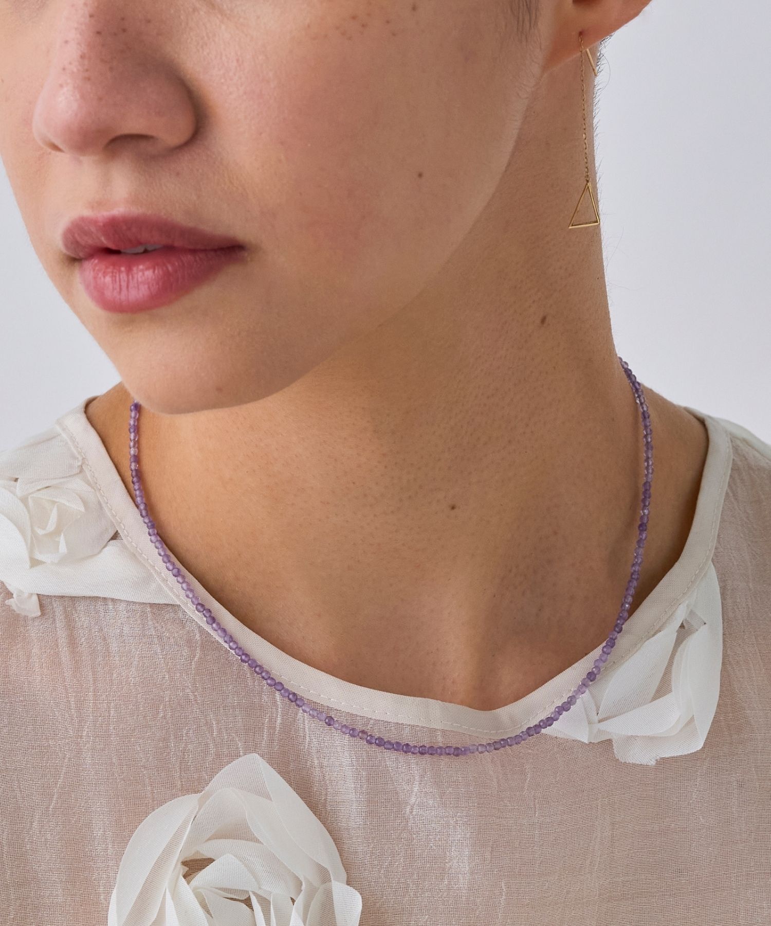 JUPITER「天然石ビーズネックレス/金属アレルギー対応/ニッケルフリー　アメシスト」|ネックレス|