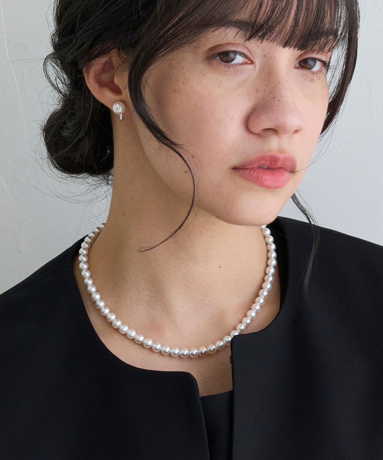 JUPITER「【国産貝パール】フォーマルパールネックレス＆イヤリングセット」|ネックレス|