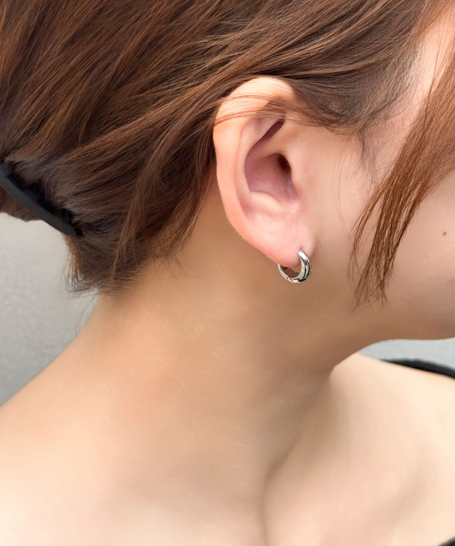 Phoebe「【金属アレルギー対応】メタルフープピアス　シルバー/ステンレス/ユニセックス」|ピアス|