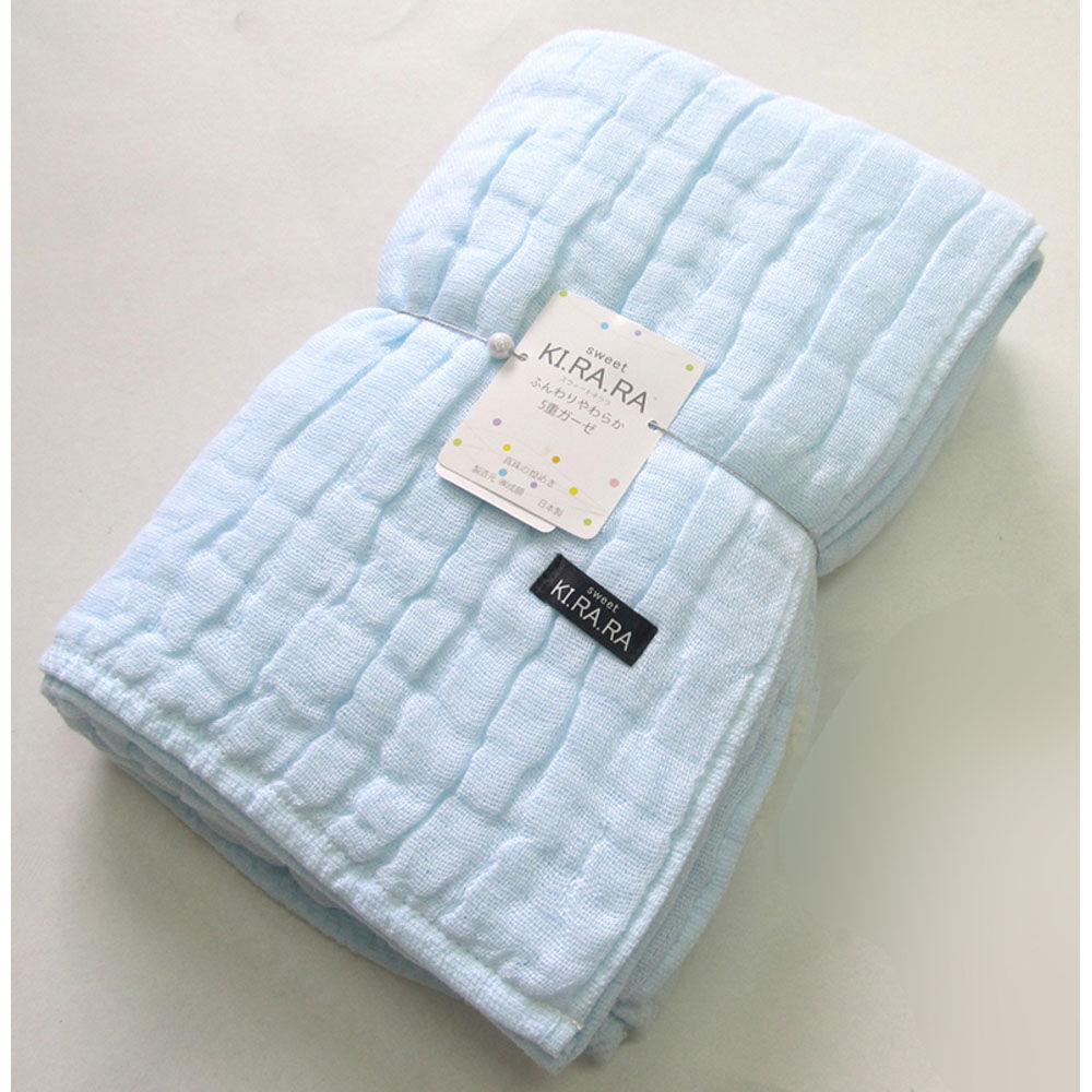 BACKYARD FAMILY「バスタオル ガーゼ 通販 Sweet KIRARA 日本製 ガーゼバスタオル 50x110cm」|タオル|ブルー1