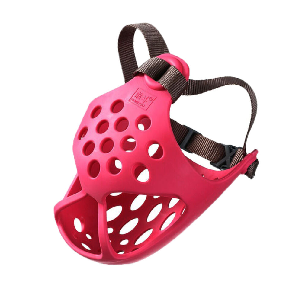 BACKYARD FAMILY「口輪 犬 通販 犬用 いぬ イヌ 短頭種 プラスチック 短い鼻 マズル 犬用マズル口輪 口を開ける」|その他|ピンク1
