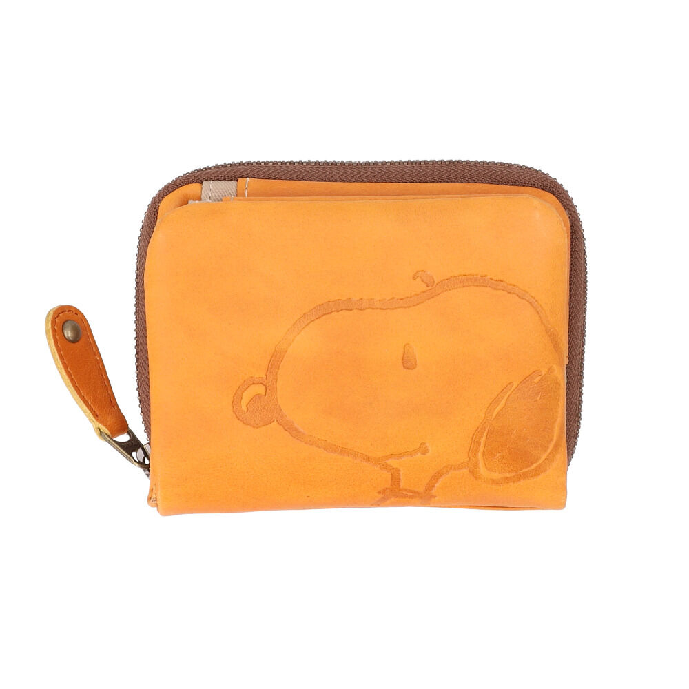 BACKYARD FAMILY「スヌーピー 財布 二つ折り 通販 SNOOPY 73167 レザー 本革 牛革 二つ折り財布」|財布|ブラウン1