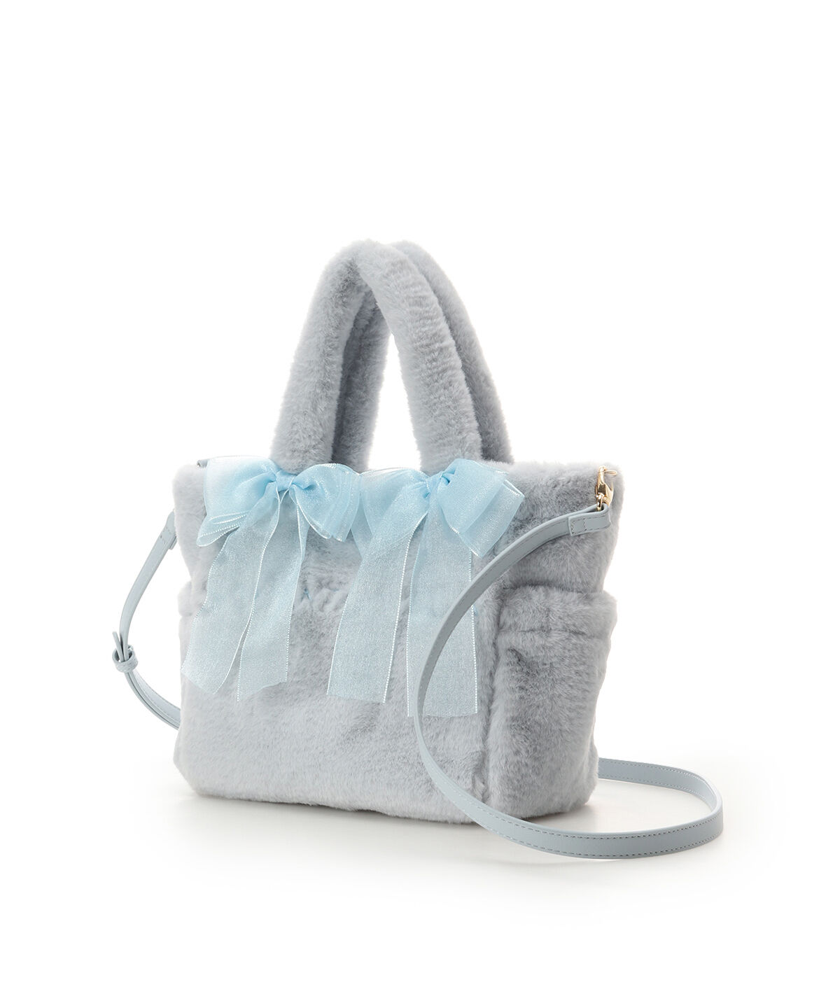 Samantha Vega「シフォンリボンファーハンドバッグ」|ハンドバッグ|