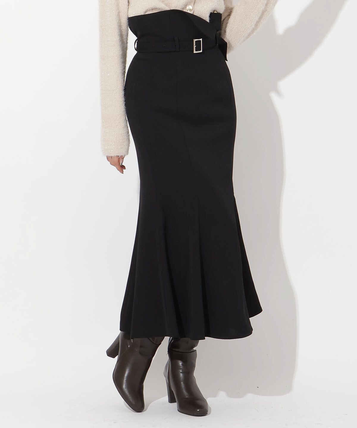 アンドクチュール「ウエスト折り返しマーメイドスカート」|スカート|