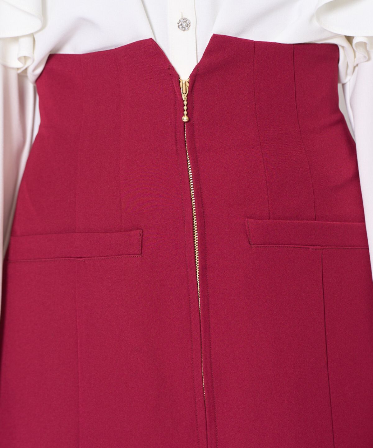 アンドクチュール「フロントZIPマーメイドスカート」|フレア|