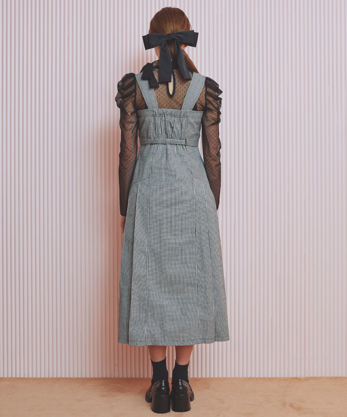 REDYAZEL「サイドプリーツジャンパースカート」|ジャンパースカート|