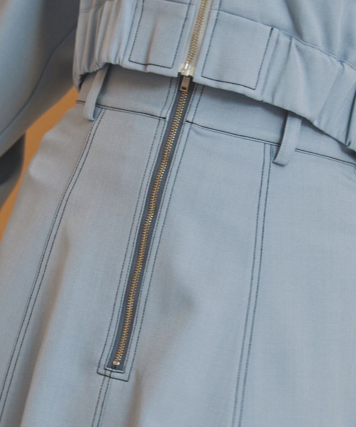 REDYAZEL「バイカラーステッチフレアミニスカート」|フレア|