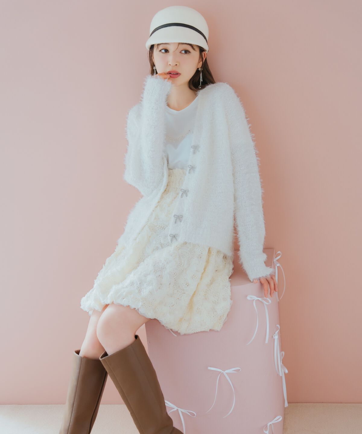 WILLSELECTION「レースバルーンスカート」|フレア|