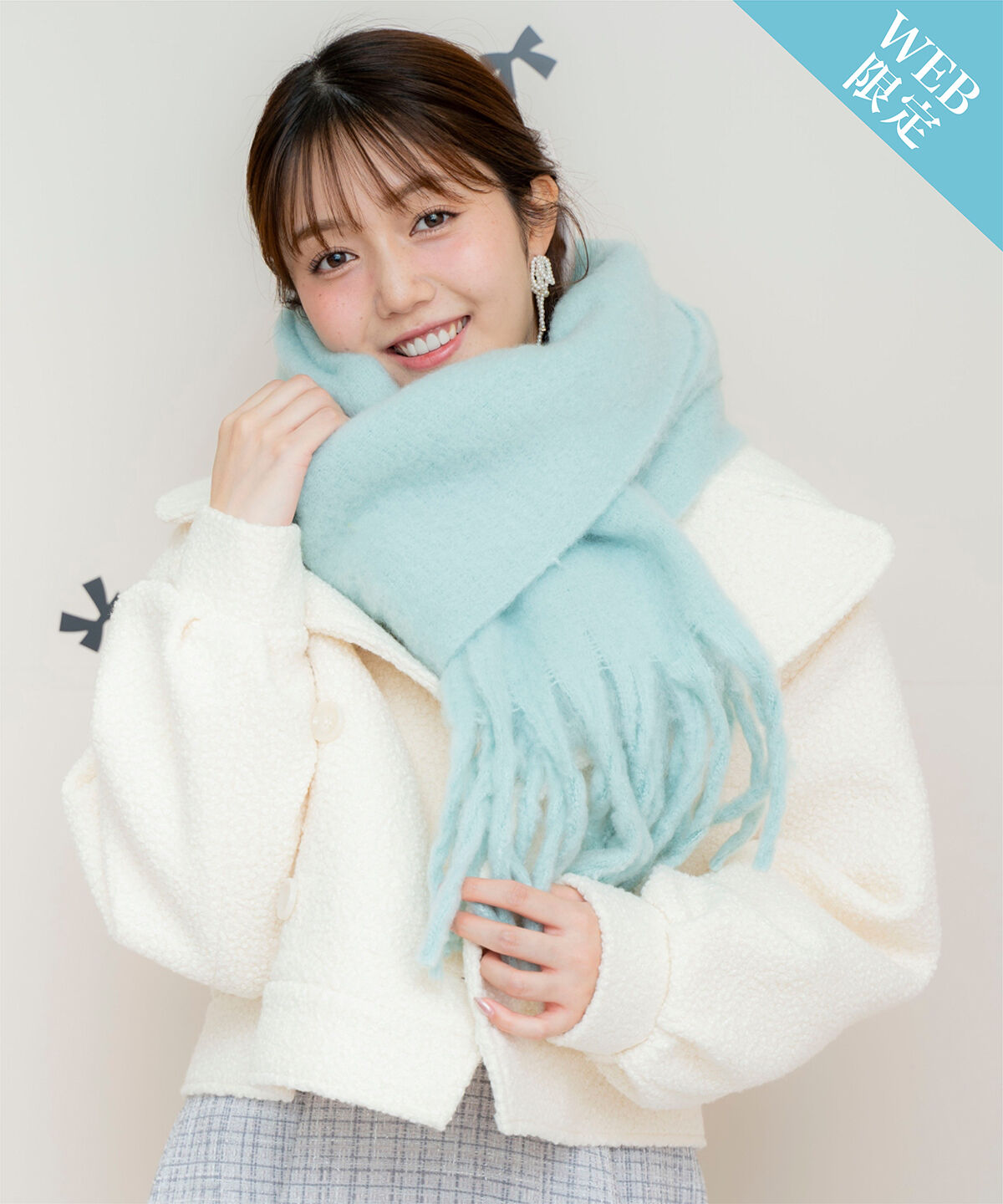 WILLSELECTION「もこもこストール」|マフラー|グリーン