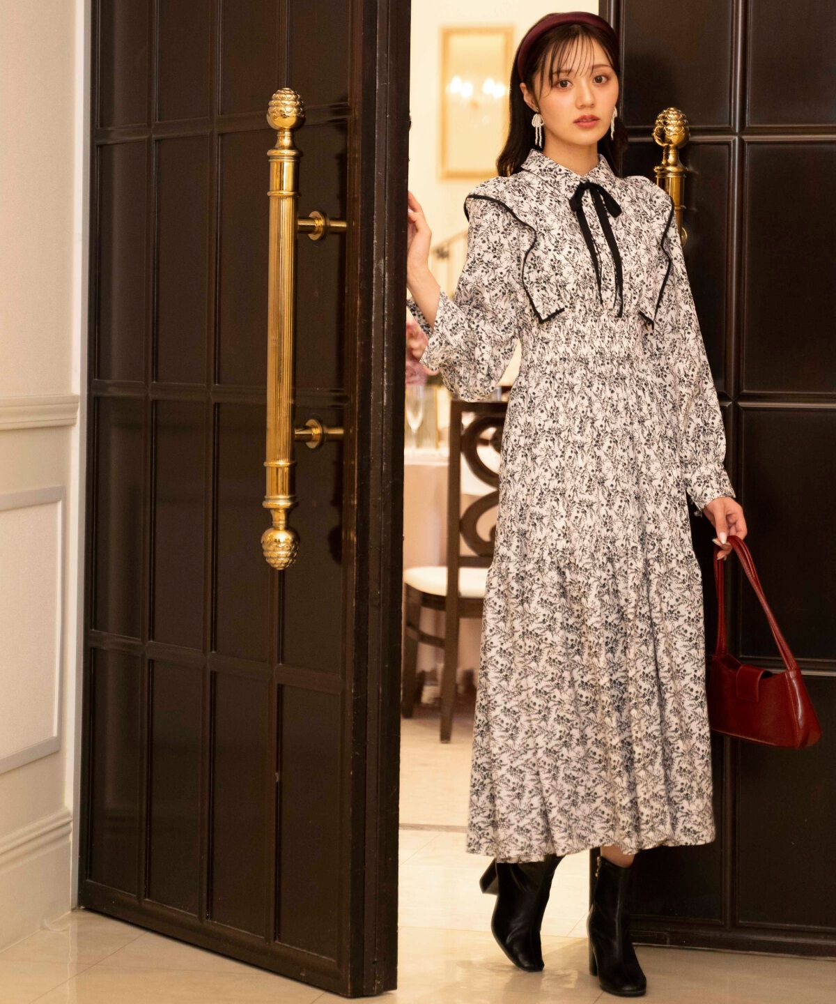 WILLSELECTION「ティアード切り替えパイピングフリルワンピース」|ワンピース|