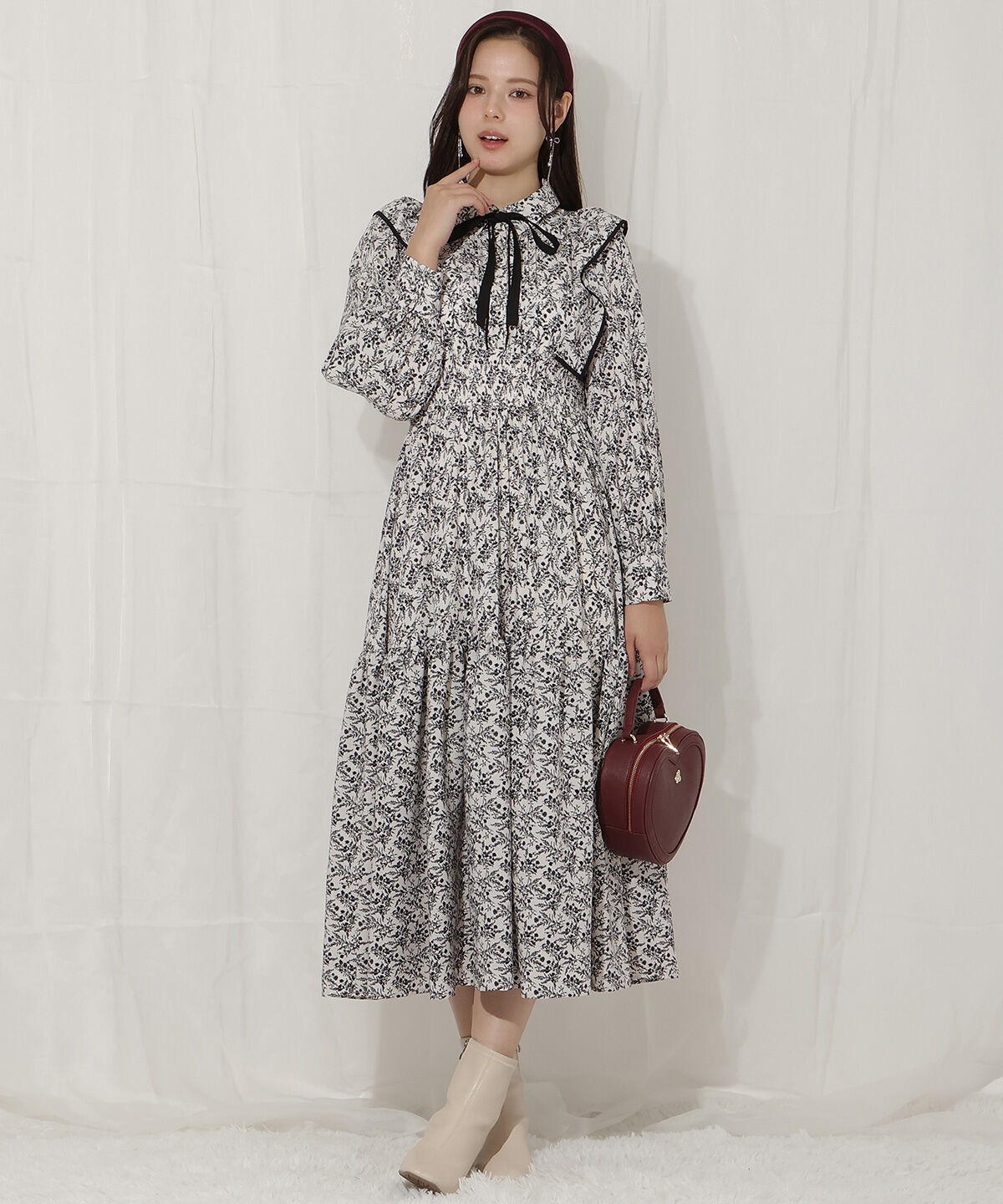 WILLSELECTION「ティアード切り替えパイピングフリルワンピース」|ワンピース|