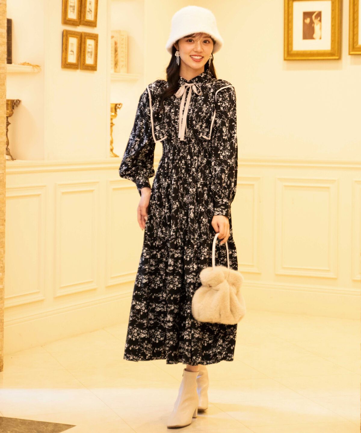 WILLSELECTION「ティアード切り替えパイピングフリルワンピース」|ワンピース|