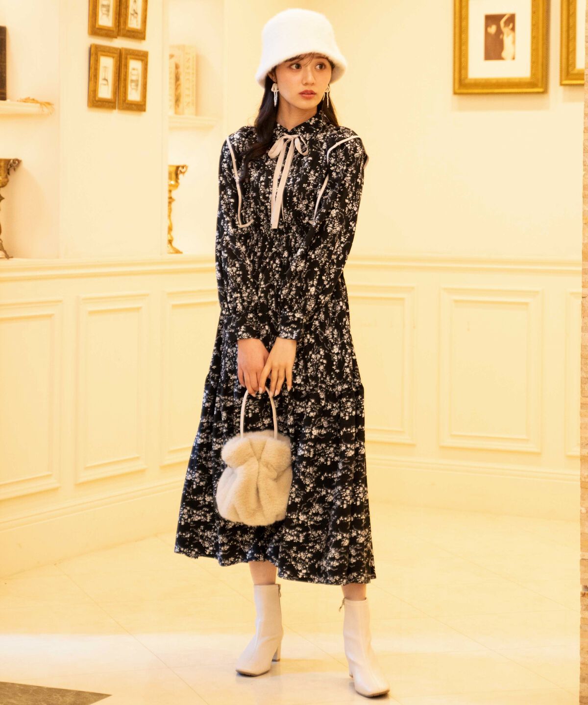 WILLSELECTION「ティアード切り替えパイピングフリルワンピース」|ワンピース|