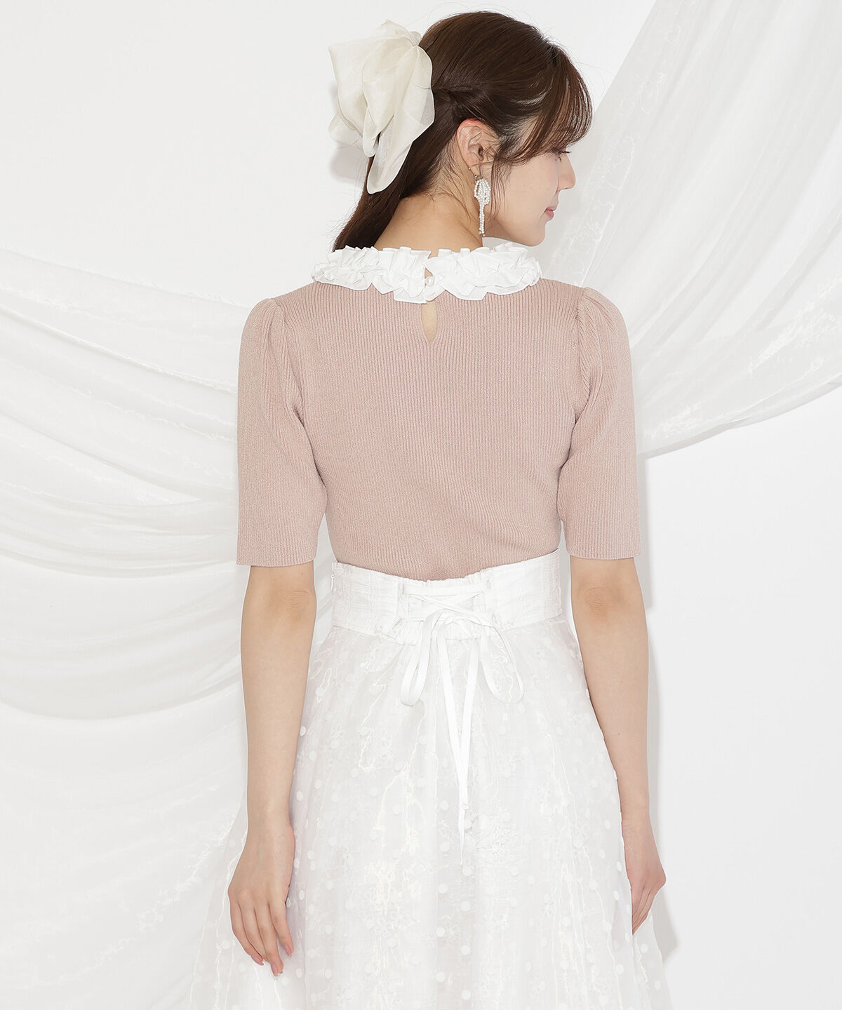 WILLSELECTION「フリル襟リブニット」|ニット・セーター|