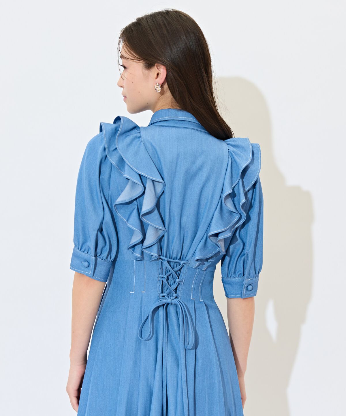 WILLSELECTION「ラッフルリボンタイシャツワンピース」|ワンピース|