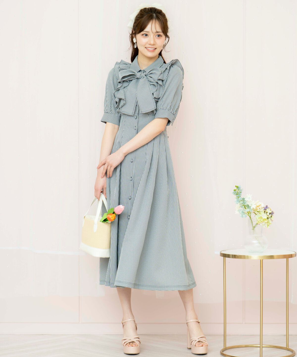 WILLSELECTION「ラッフルリボンタイシャツワンピース」|ワンピース|