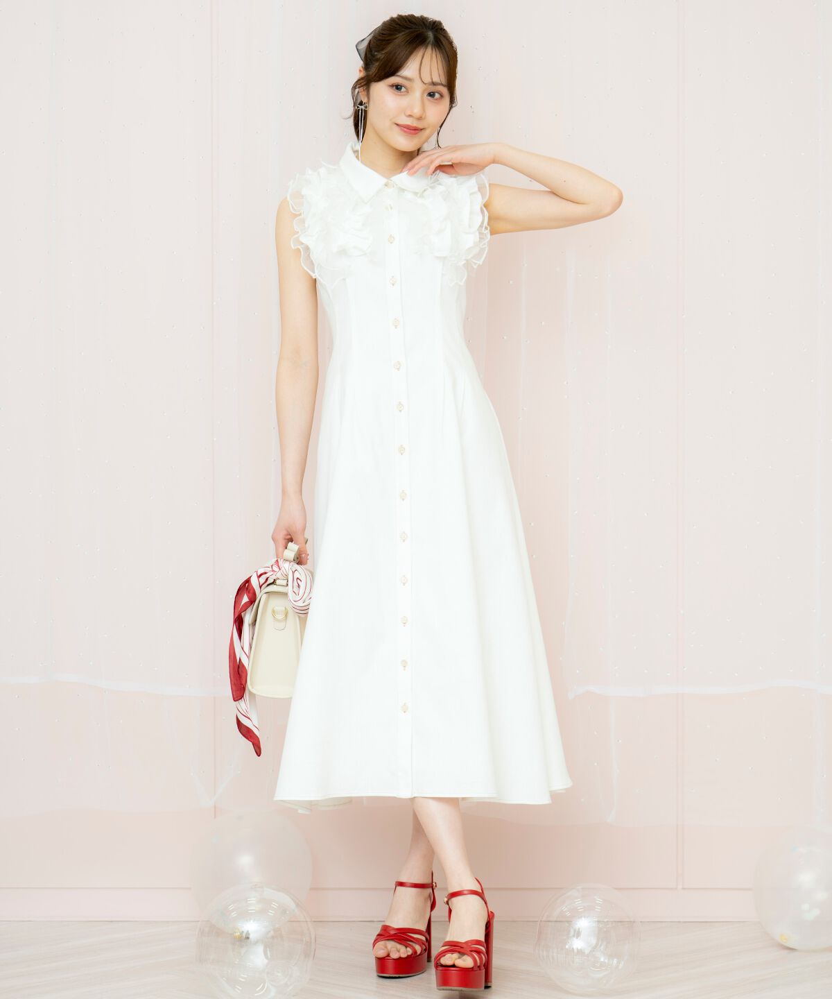 WILLSELECTION「チュールフリルワンピース」|ワンピース|