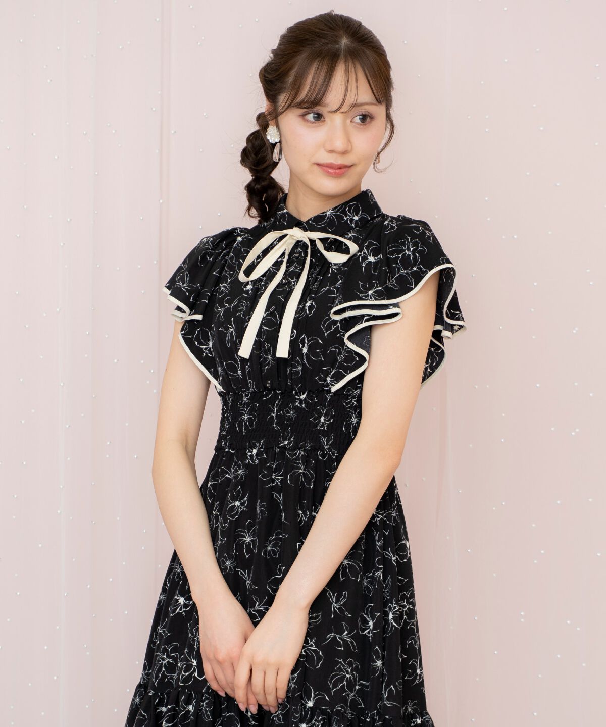 WILLSELECTION「ラインフラワーパイピングティアードワンピース」|ワンピース|