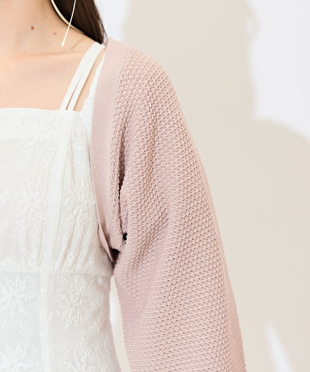 WILLSELECTION「ショート丈柄編みボレロ」|カーディガン|