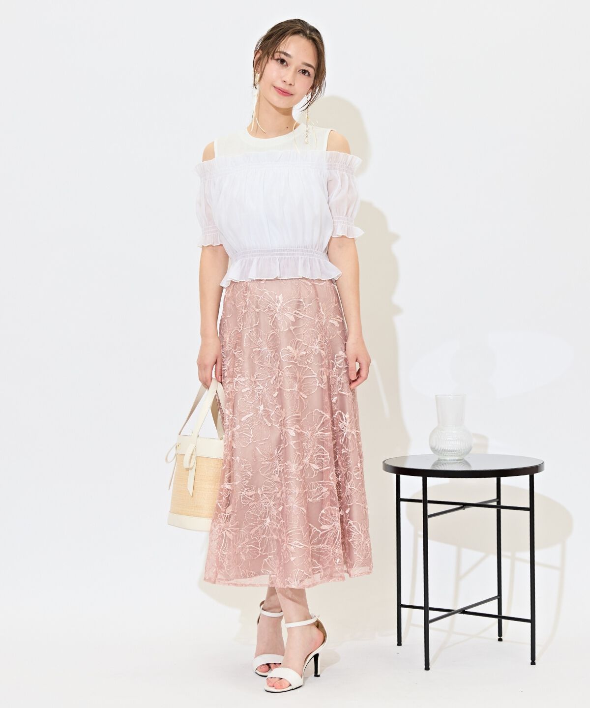 WILLSELECTION「フラワーチュールフレアスカート」|フレア|