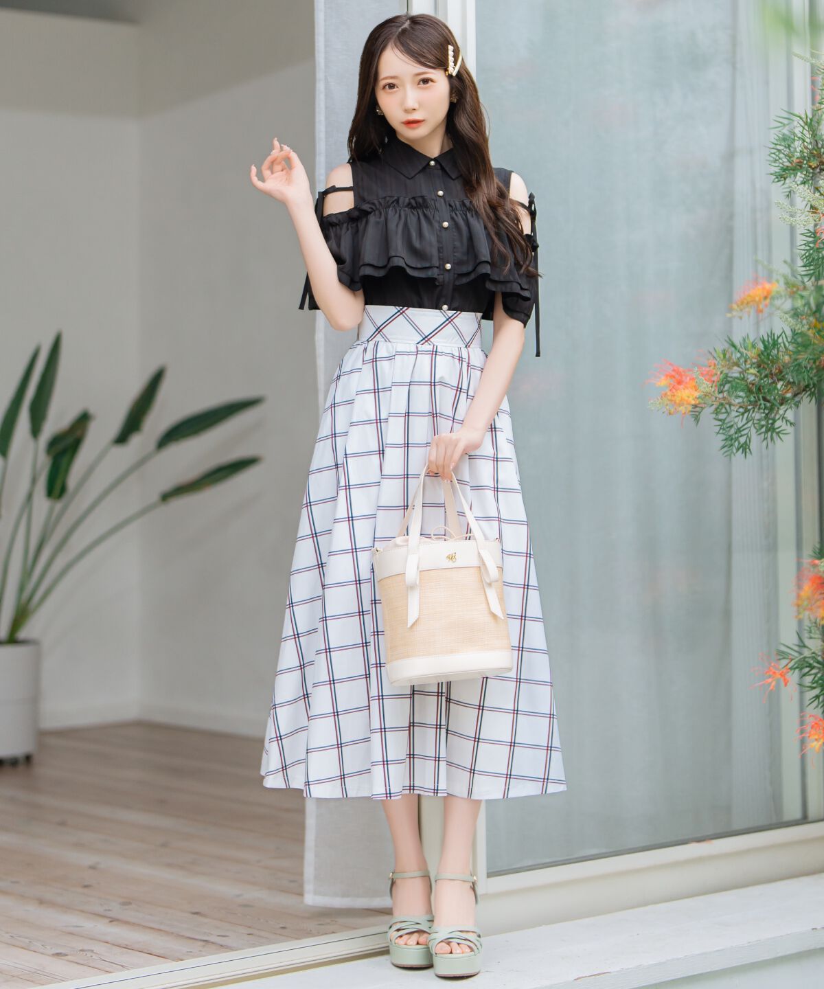 WILLSELECTION「ナローリボンオフショルブラウス」|シャツ・ブラウス|