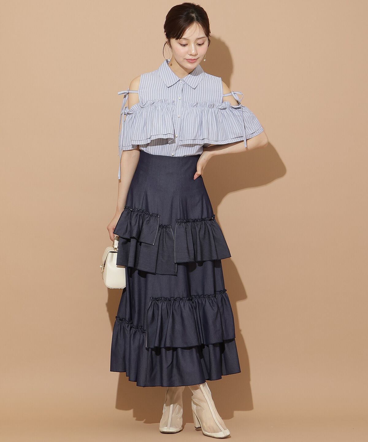 WILLSELECTION「ナローリボンオフショルブラウス」|シャツ・ブラウス|