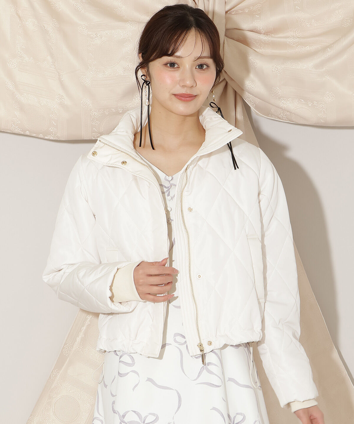 WILLSELECTION「ダイヤキルティングリボン中綿ブルゾン」|ブルゾン・スタジャン|