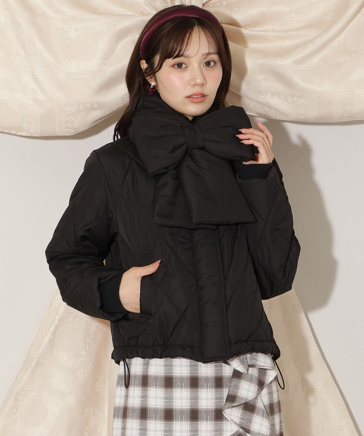 WILLSELECTION「ダイヤキルティングリボン中綿ブルゾン」|ブルゾン・スタジャン|