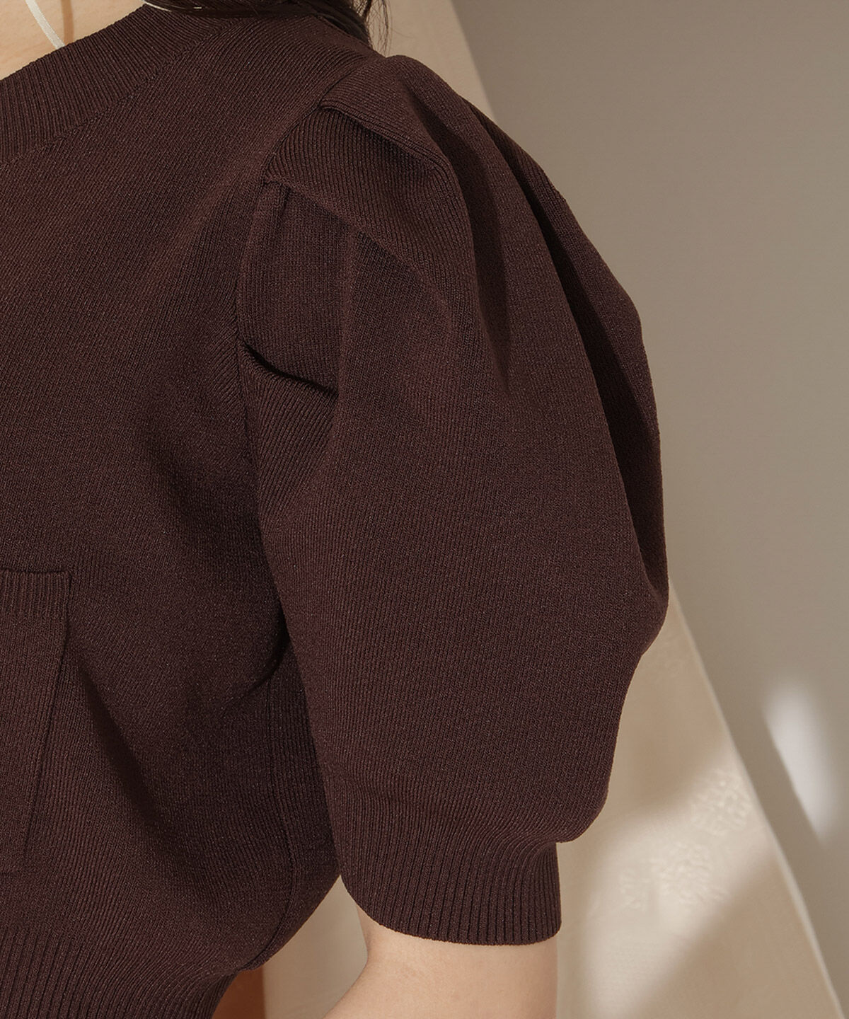 WILLSELECTION「ビジューリボンタックスリーブカーディガン」|カーディガン|