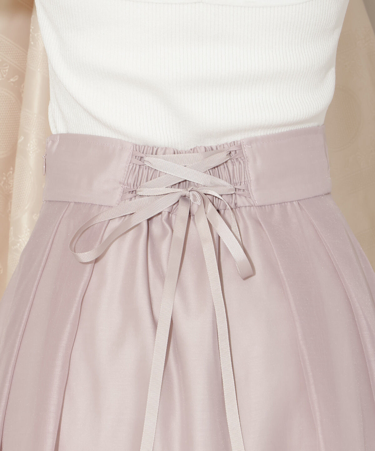 WILLSELECTION「オーガンジータックフレアスカート」|フレア|