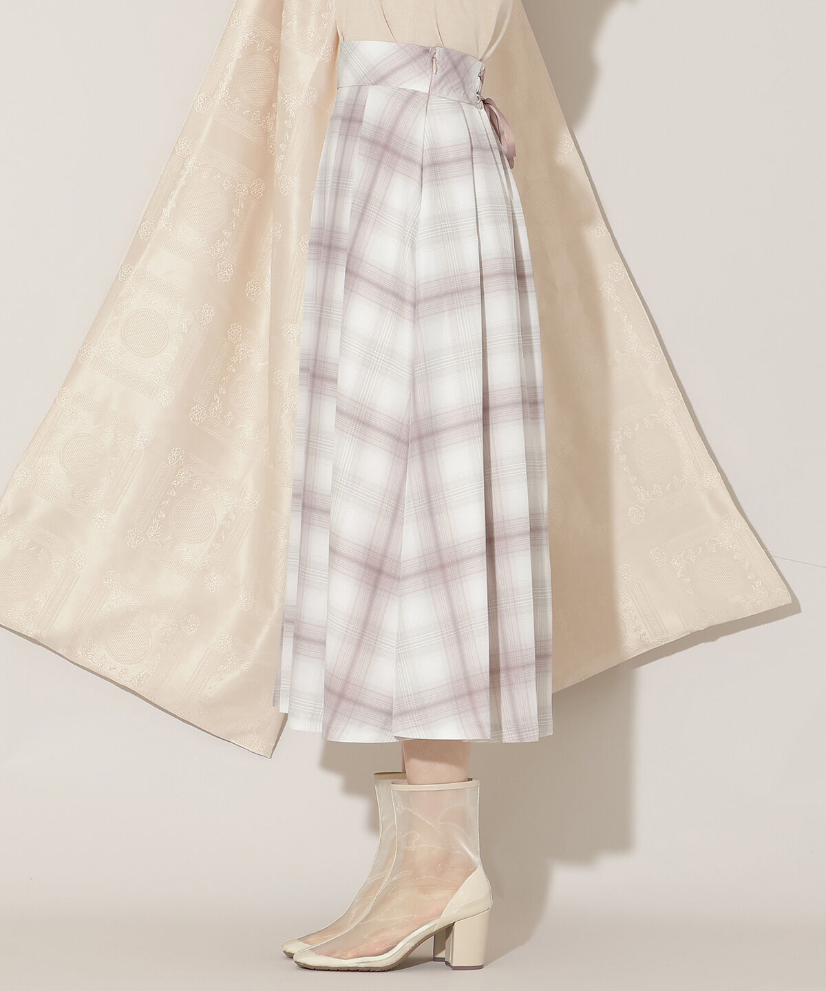 WILLSELECTION「オリジナルチェックタックフレアスカート」|フレア|