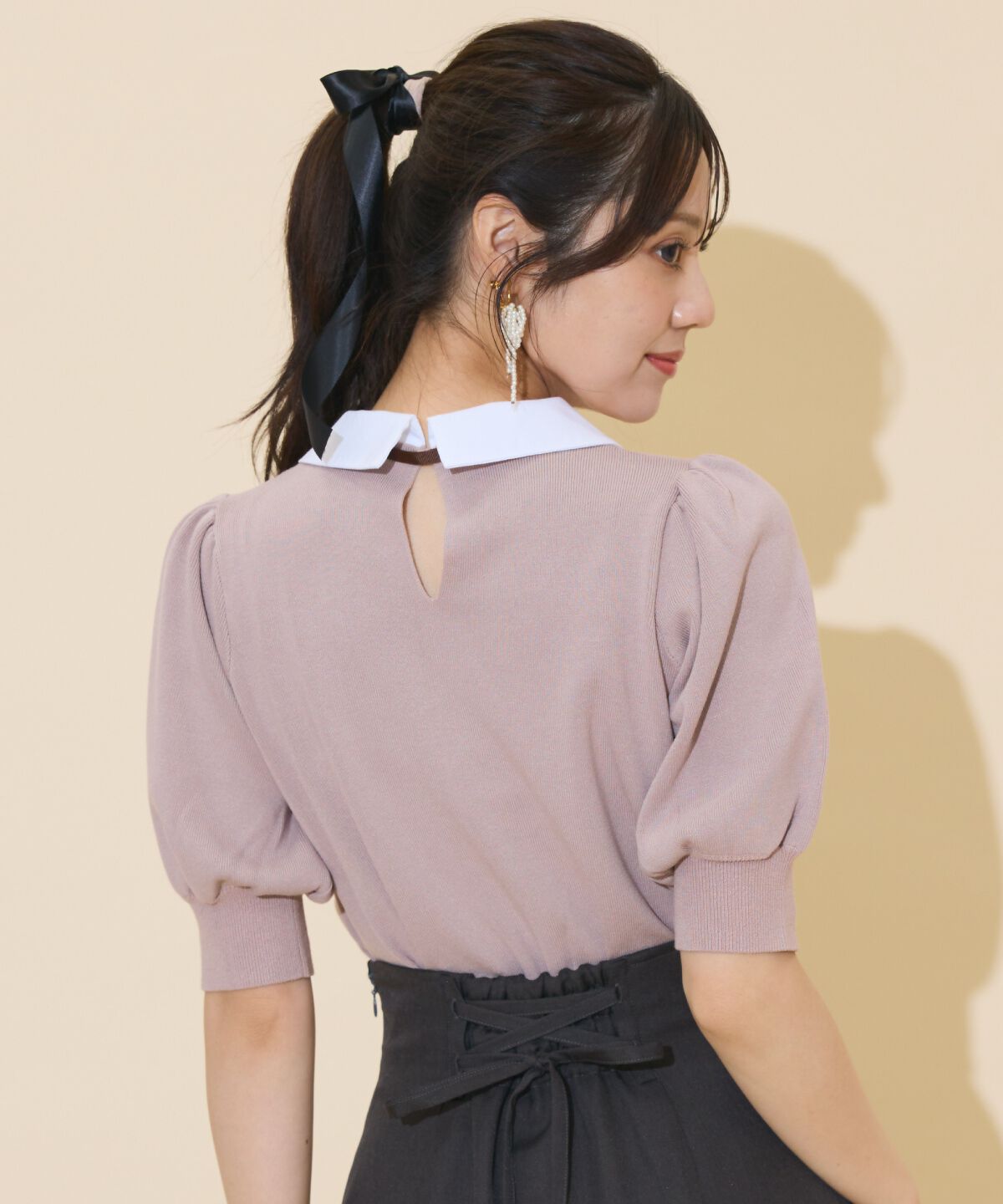 WILLSELECTION「レースラッフルプルオーバー」|ニット・セーター|