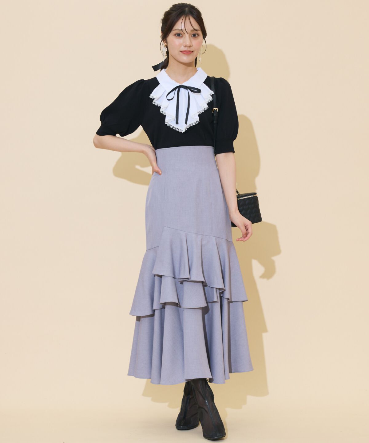 WILLSELECTION「レースラッフルプルオーバー」|ニット・セーター|