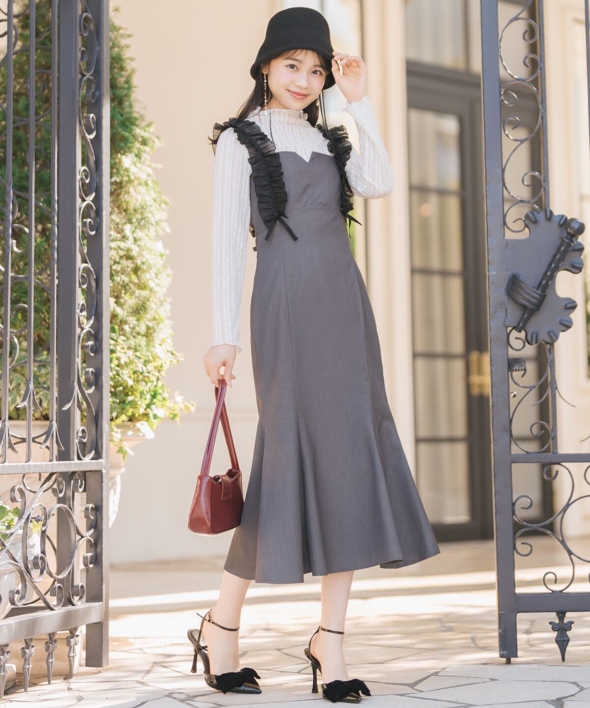 WILLSELECTION「フリルショルダーマーメイドワンピース」|ワンピース|