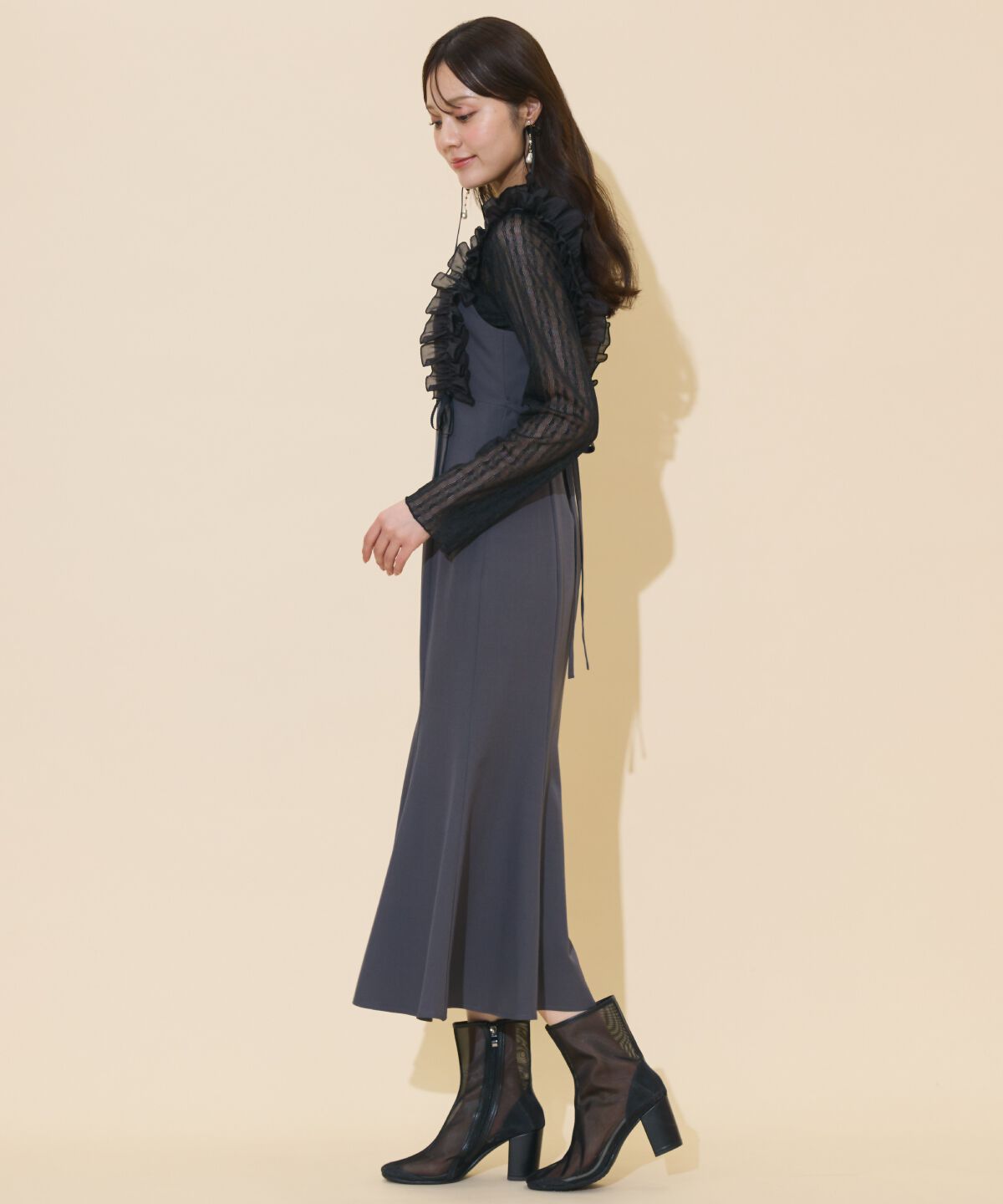 WILLSELECTION「フリルショルダーマーメイドワンピース」|ワンピース|