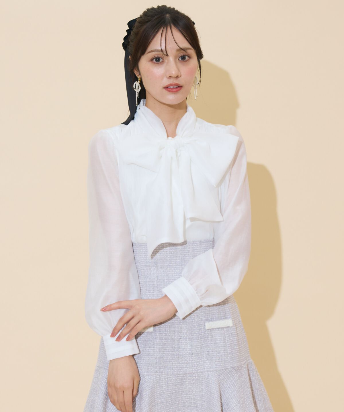 WILLSELECTION「ボリュームリボンタイブラウス」|シャツ・ブラウス|