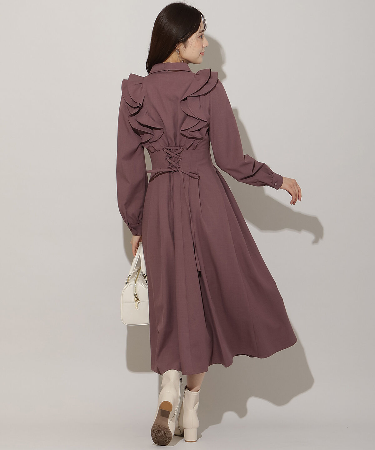 WILLSELECTION「ナローリボンフリルシャツワンピース」|ワンピース|