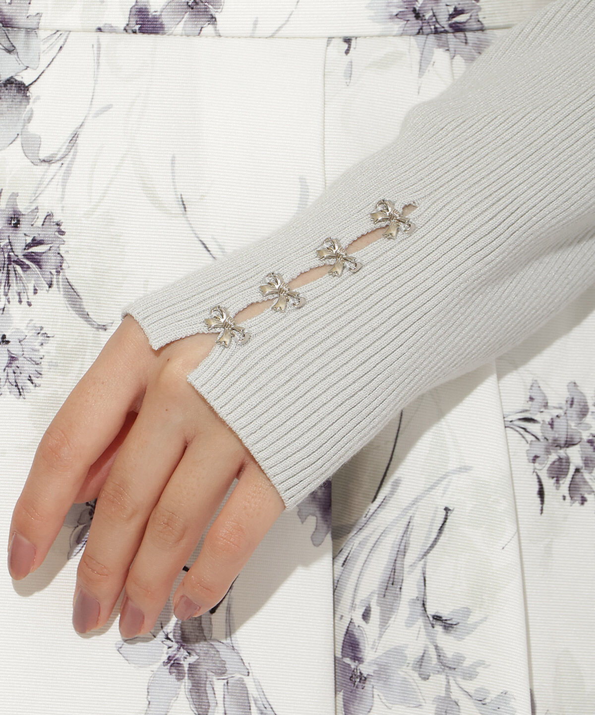 WILLSELECTION「袖口リボンリブタートルニット」|ニット・セーター|