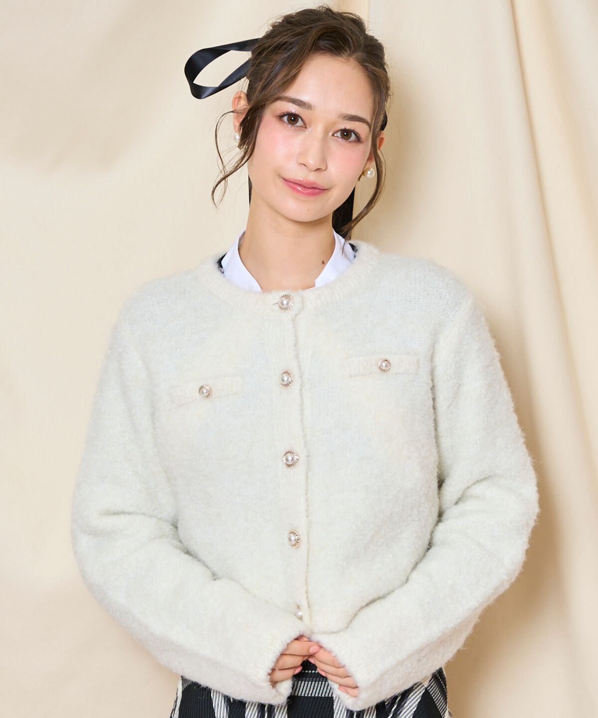 WILLSELECTION「ループヤーンニットジャケット」|カーディガン|オフ