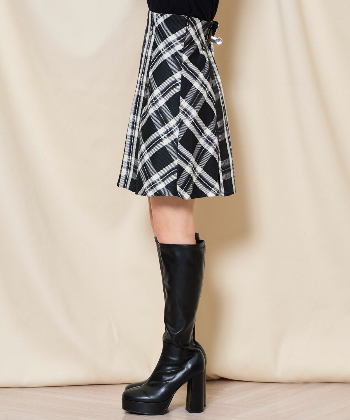 WILLSELECTION「ボックスタックミニスカート」|台形|