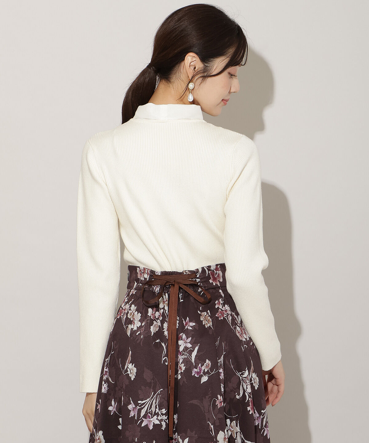 WILLSELECTION「シアーリボンニット」|ニット・セーター|